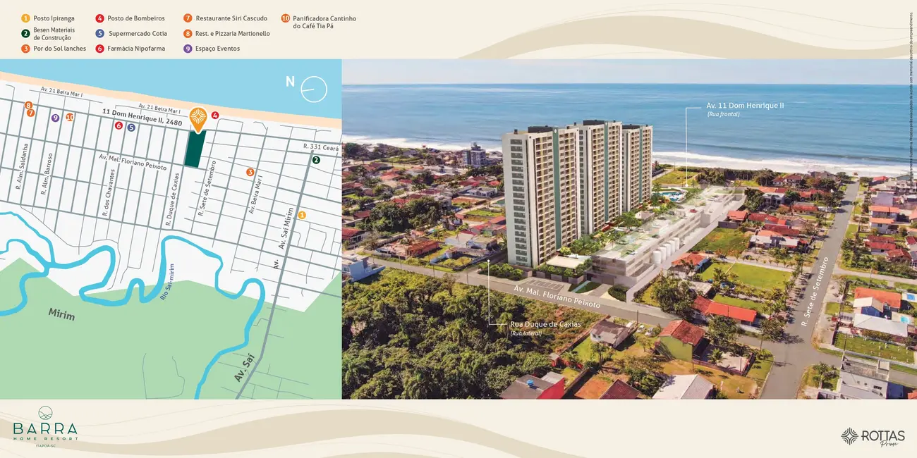 Foto 1 de Apartamento com 2 quartos à venda, 52m2 em Itapoa - SC