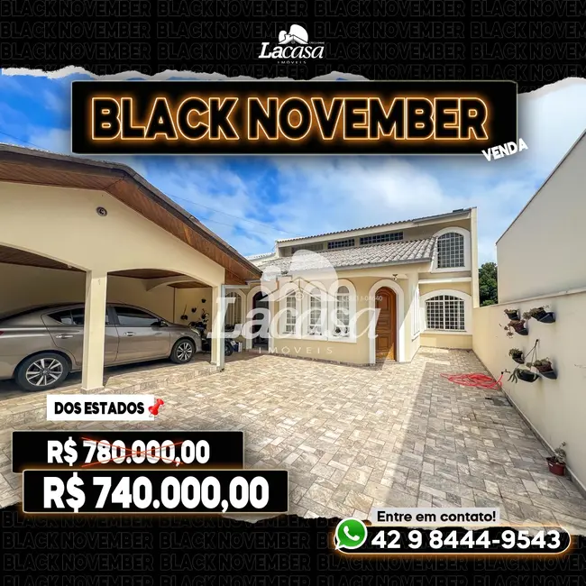 Foto 1 de Casa com 4 quartos à venda, 305m2 em Dos Estados, Guarapuava - PR