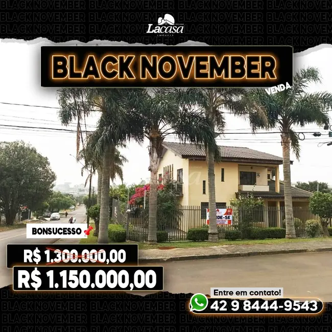 Foto 1 de Sobrado com 4 quartos à venda, 265m2 em Bonsucesso, Guarapuava - PR