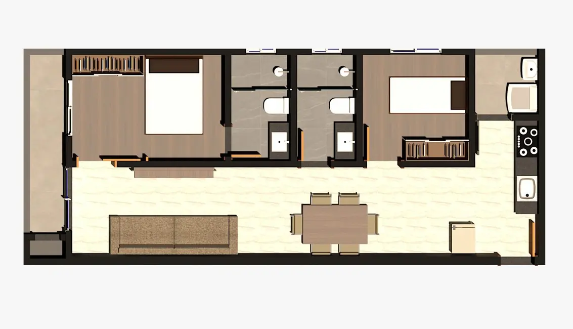 Foto 5 de Apartamento com 1 quarto à venda, 54m2 em Dos Estados, Guarapuava - PR