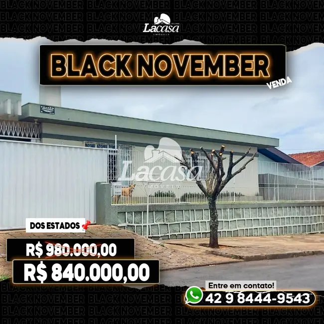 Foto 1 de Casa com 4 quartos à venda, 261m2 em Dos Estados, Guarapuava - PR