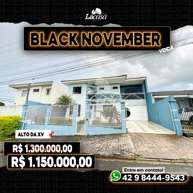 Foto 1 de Sobrado com 4 quartos à venda, 242m2 em Alto da XV, Guarapuava - PR