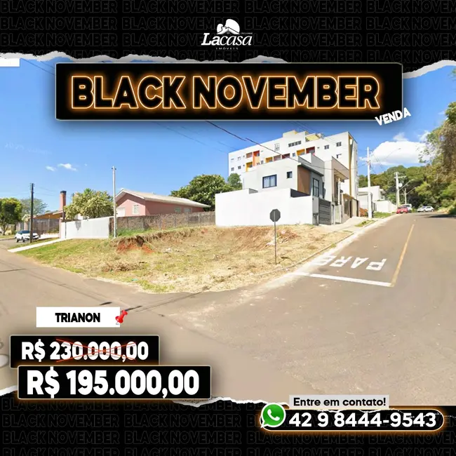 Foto 1 de Terreno / Lote à venda, 168m2 em Trianon, Guarapuava - PR