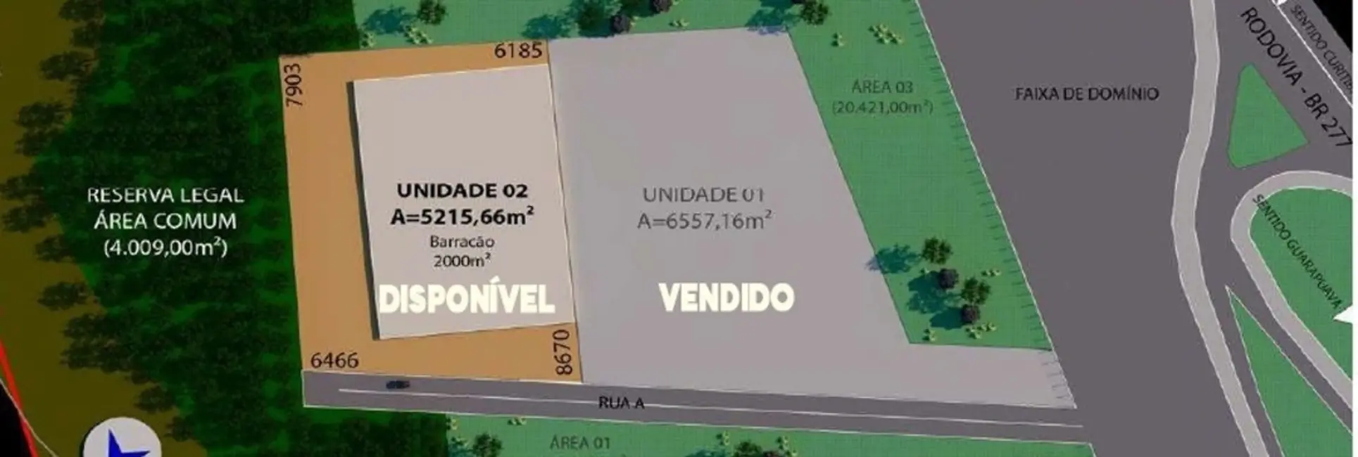 Foto 5 de Terreno / Lote à venda, 5216m2 em Guarapuava - PR