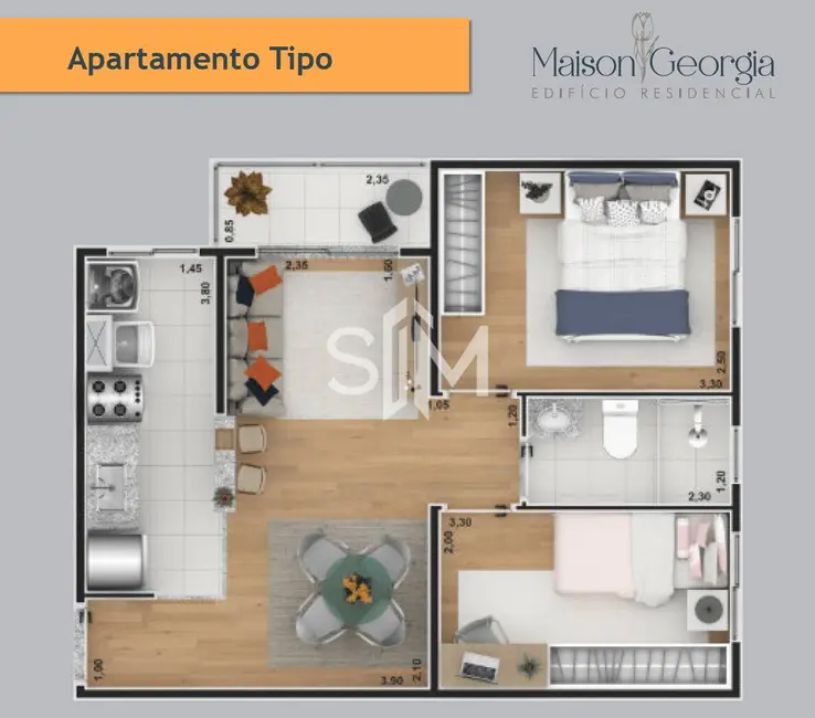 Apartamento com 2 quartos à venda, 45m2 em Nossa Senhora Aparecida, Cuiaba - MT - imagem 4 Foto 4 de Apartamento com 2 quartos à venda, 45m2 em Nossa Senhora Aparecida, Cuiaba - MT