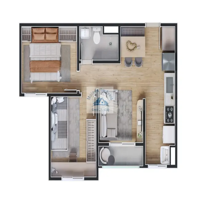 Foto 4 de Apartamento com 2 quartos à venda, 42m2 em Sao Jose Dos Campos - SP