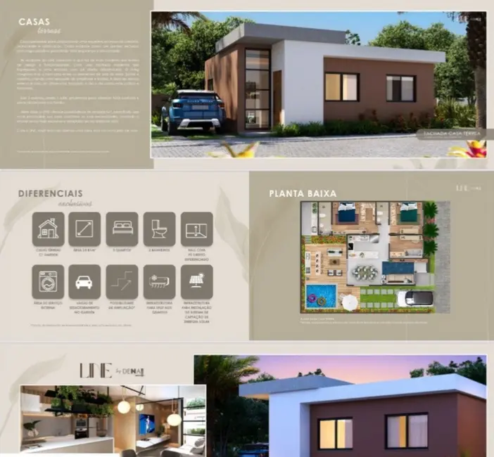 Casa com 3 quartos à venda, 81m2 em Camacari - BA - imagem 3 Foto 3 de Casa com 3 quartos à venda, 81m2 em Camacari - BA