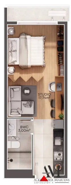 Foto 6 de Apartamento com 1 quarto à venda, 24m2 em Jurerê, Florianopolis - SC