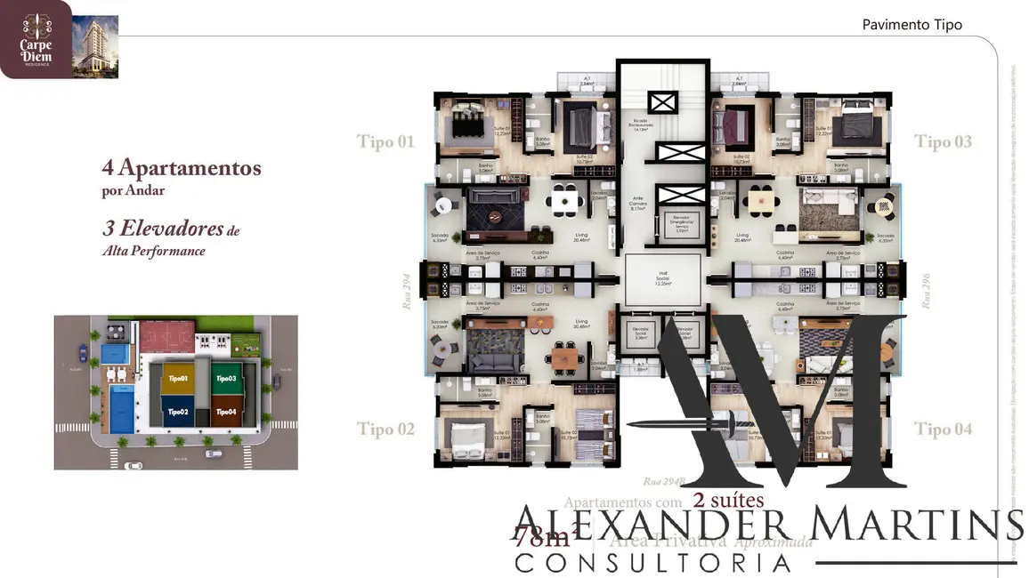 Foto 6 de Apartamento com 2 quartos à venda, 82m2 em Meia Praia, Itapema - SC