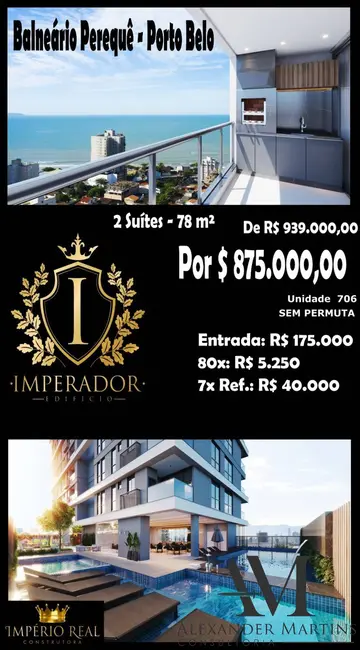 Foto 1 de Apartamento com 2 quartos à venda, 76m2 em Porto Belo - SC