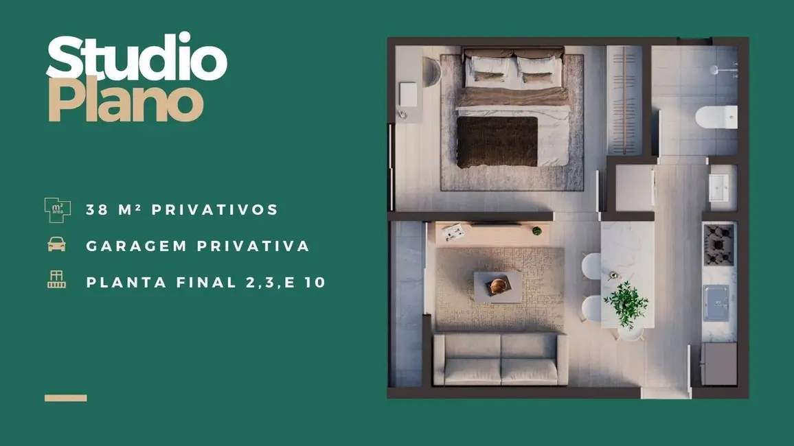 Foto 2 de Apartamento com 1 quarto à venda em Camboriu - SC