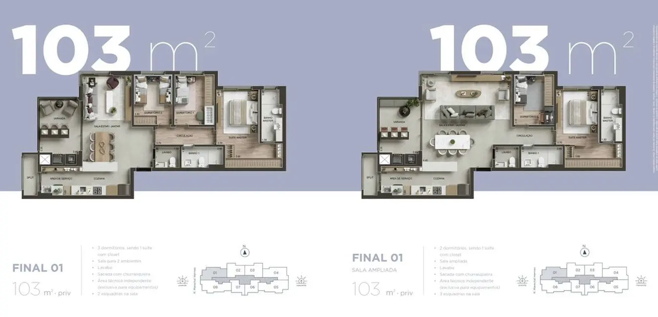 Foto 17 de Apartamento à venda, 103m2 em Centro Cívico, Curitiba - PR