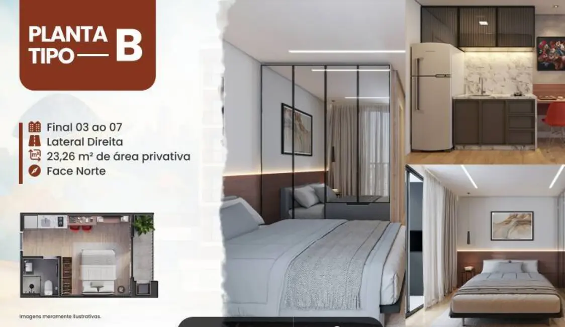 Foto 13 de Apartamento à venda, 22m2 em Cristo Rei, Curitiba - PR