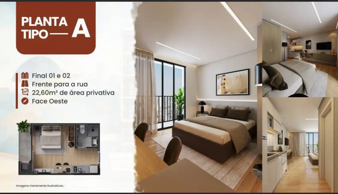 Foto 12 de Apartamento à venda, 22m2 em Cristo Rei, Curitiba - PR