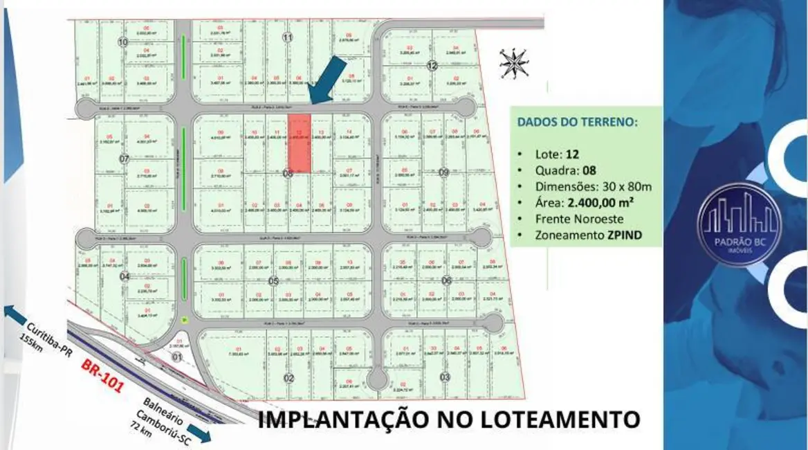 Foto 3 de Sala Comercial à venda, 2851m2 em Araquari - SC