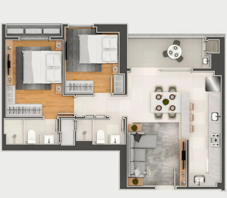 Foto 2 de Apartamento com 2 quartos à venda, 73m2 em Centro, Camboriu - SC