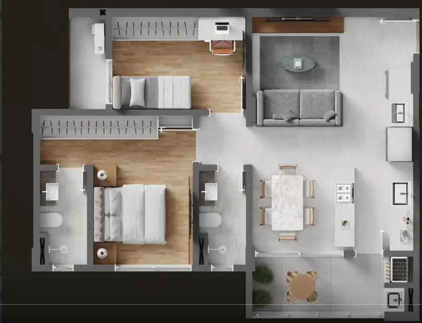 Apartamento com 2 quartos à venda, 87m2 em São Judas, Itajai - SC - imagem 5 Foto 5 de Apartamento com 2 quartos à venda, 87m2 em São Judas, Itajai - SC