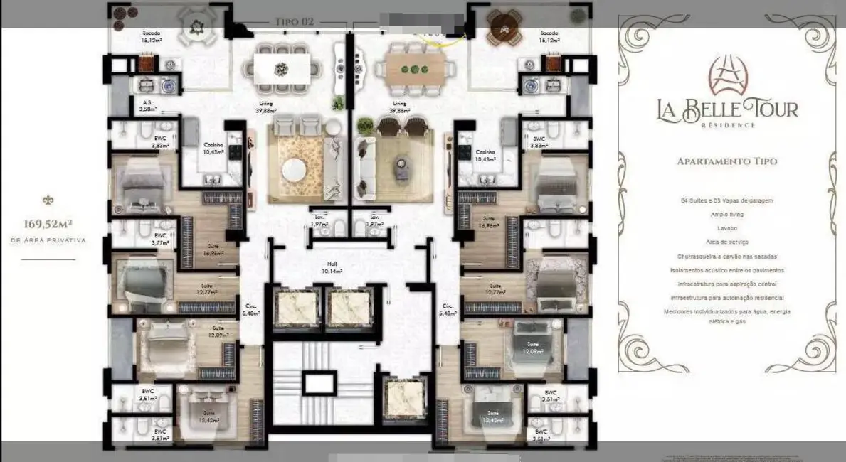 Apartamento com 4 quartos à venda, 170m2 em Centro, Balneario Camboriu - SC - imagem 9 Foto 9 de Apartamento com 4 quartos à venda, 170m2 em Centro, Balneario Camboriu - SC