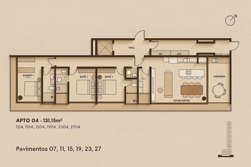 Foto 7 de Apartamento com 3 quartos à venda em Porto Belo - SC