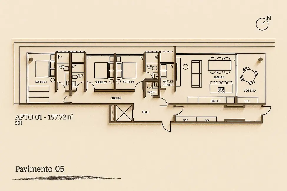 Foto 7 de Apartamento com 4 quartos à venda, 153m2 em Porto Belo - SC