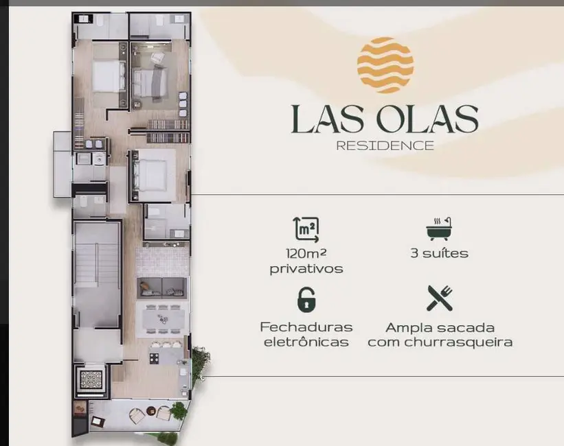 Foto 6 de Apartamento com 3 quartos à venda, 120m2 em Barra Velha - SC