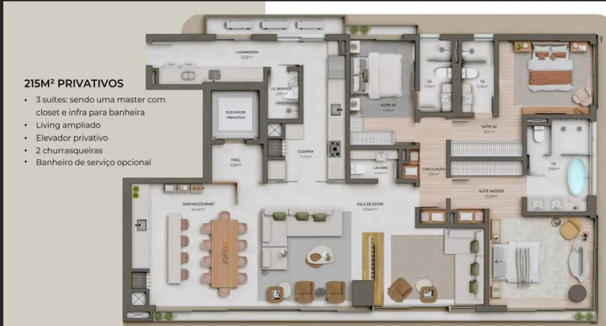 Foto 9 de Apartamento com 3 quartos à venda, 218m2 em Balneario Picarras - SC