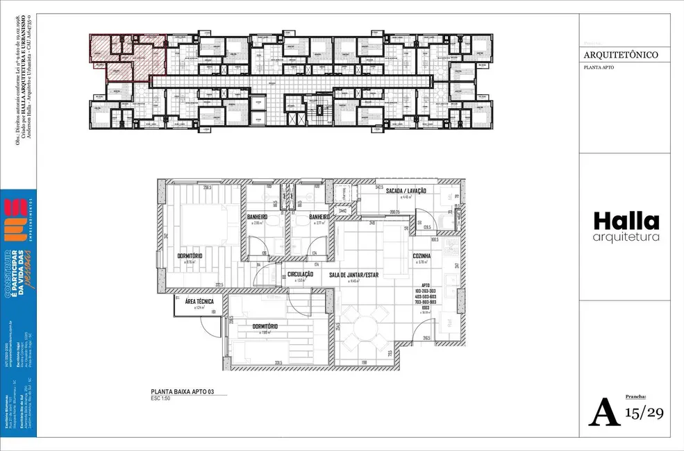 Foto 3 de Apartamento com 2 quartos à venda, 57m2 em Cordeiros, Itajai - SC
