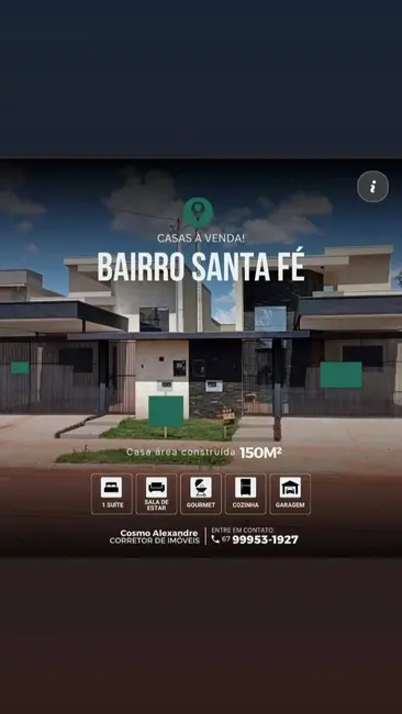 Foto 1 de Casa à venda em Santa Fé, Dourados - MS
