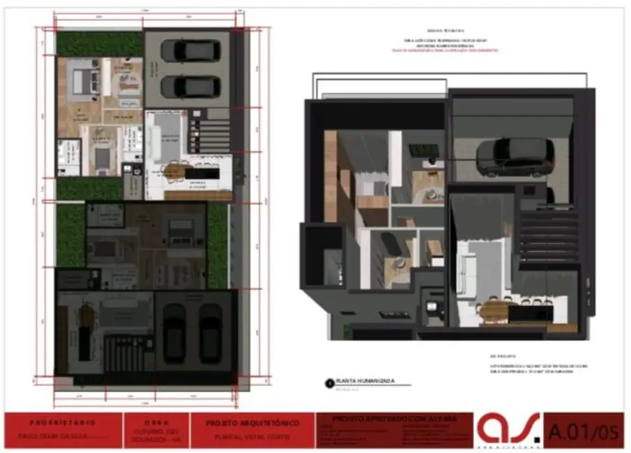 Foto 2 de Casa com 3 quartos à venda, 163m2 em Jardim Cristhais, Dourados - MS