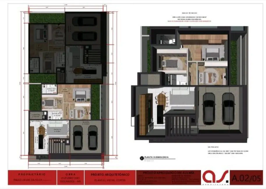 Foto 3 de Casa com 3 quartos à venda, 163m2 em Jardim Cristhais, Dourados - MS