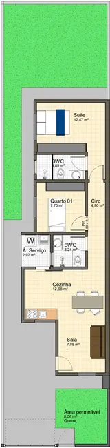 Foto 2 de Casa à venda, 150m2 em Jardim Cristhais, Dourados - MS