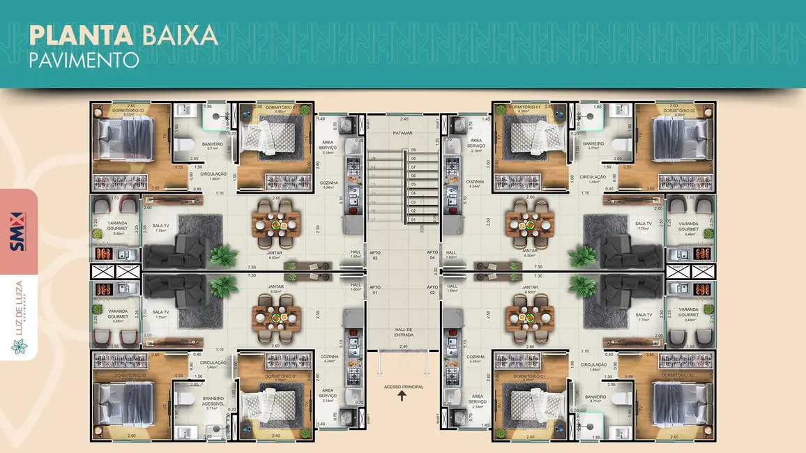 Foto 5 de Apartamento com 2 quartos à venda, 51m2 em Flor de Maio, Dourados - MS
