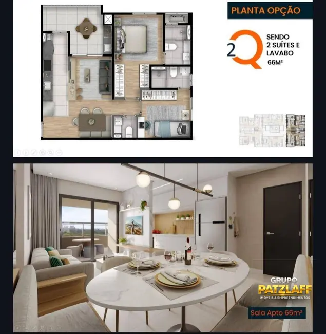 Foto 1 de Apartamento com 2 quartos à venda, 66m2 em Vila Vilas Boas, Campo Grande - MS