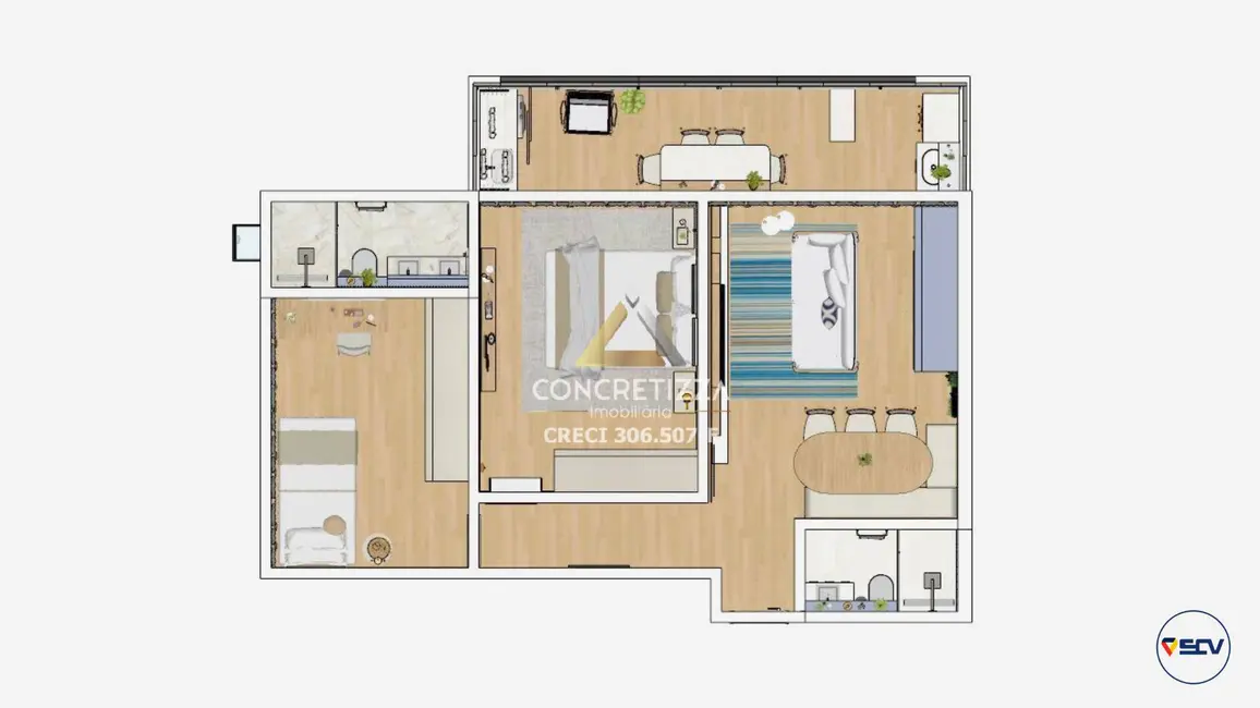 Foto 4 de Apartamento com 2 quartos à venda e para alugar, 65m2 em Balneário Forest, Caraguatatuba - SP