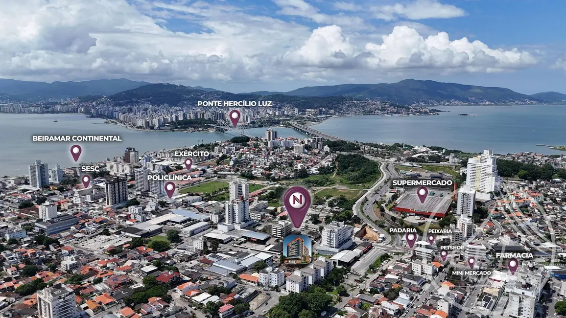 Foto 3 de Apartamento com 2 quartos à venda, 74972m2 em Estreito, Florianopolis - SC
