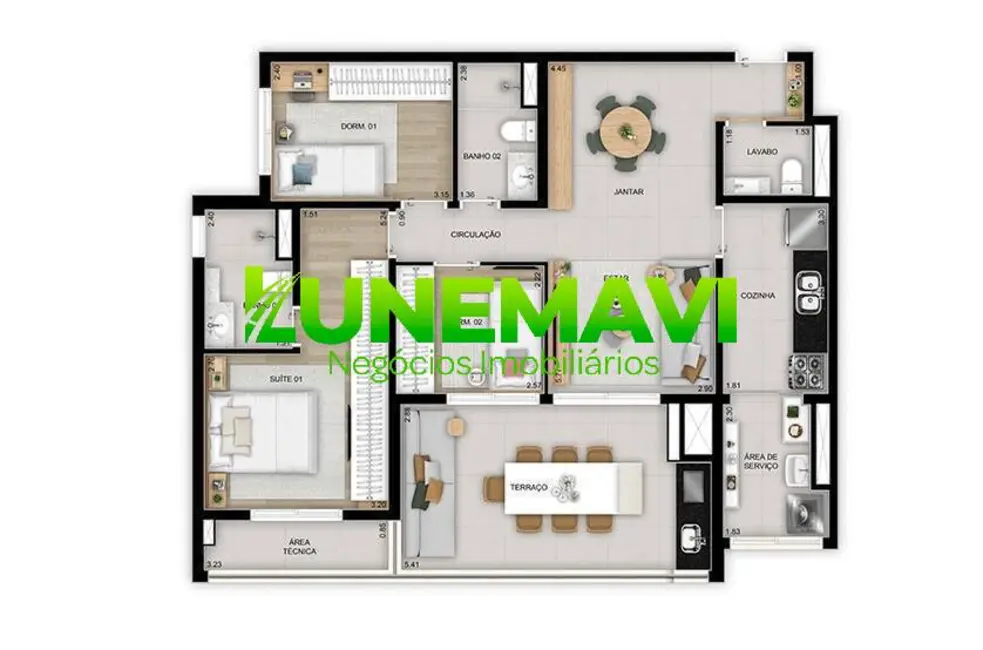 Foto 2 de Apartamento com 3 quartos à venda em Vila Ema, São Paulo - SP