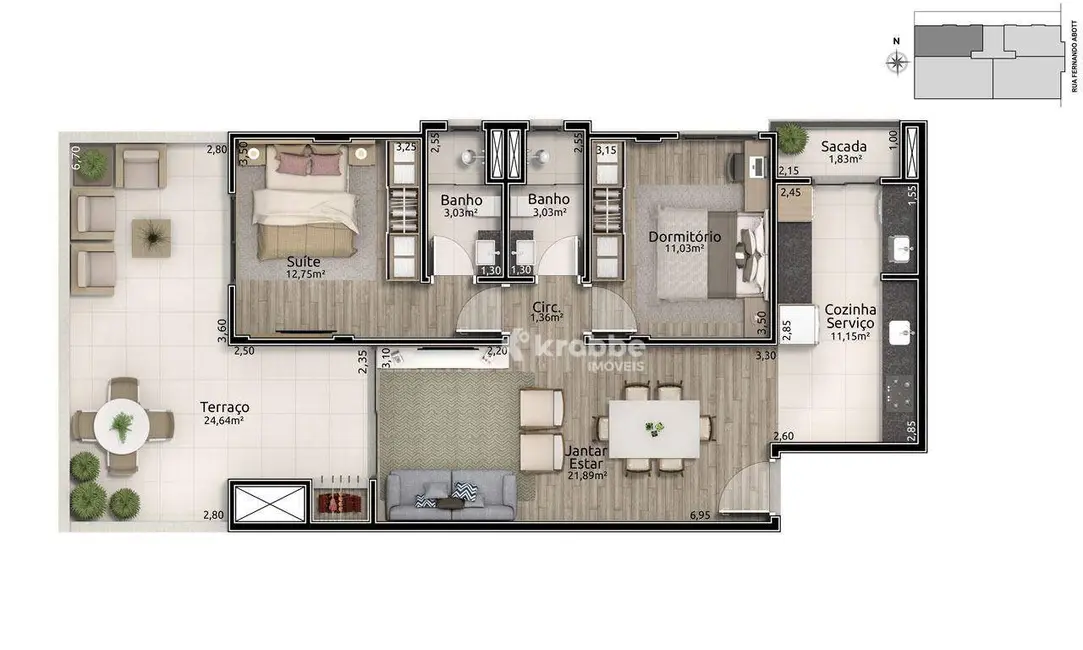 Foto 2 de Apartamento com 2 quartos à venda, 90m2 em Centro, Estrela - RS