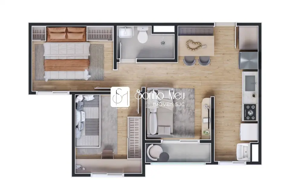 Foto 9 de Apartamento com 2 quartos à venda, 42m2 em Sao Jose Dos Campos - SP