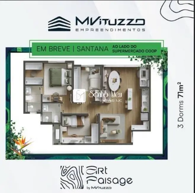 Apartamento com 2 quartos à venda e para alugar, 56m2 em Sao Jose Dos Campos - SP - imagem 4 Foto 4 de Apartamento com 2 quartos à venda e para alugar, 56m2 em Sao Jose Dos Campos - SP