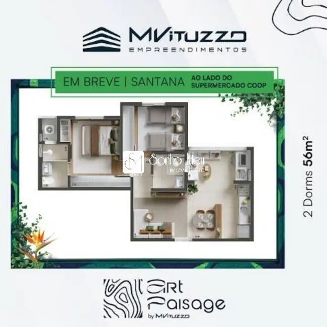 Apartamento com 2 quartos à venda e para alugar, 56m2 em Sao Jose Dos Campos - SP - imagem 5 Foto 5 de Apartamento com 2 quartos à venda e para alugar, 56m2 em Sao Jose Dos Campos - SP
