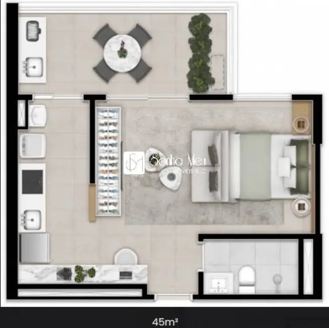 Foto 9 de Apartamento com 1 quarto à venda, 45m2 em Sao Jose Dos Campos - SP