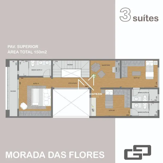 Sobrado com 3 quartos à venda, 126m2 em Londrina - PR - imagem 1 Foto 1 de Sobrado com 3 quartos à venda, 126m2 em Londrina - PR