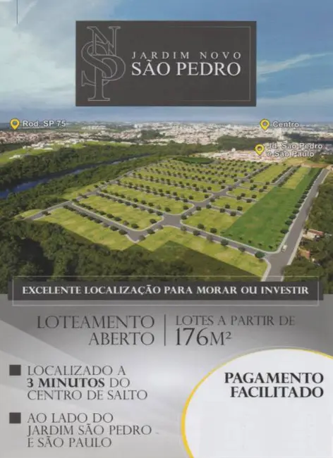 Foto 1 de Terreno / Lote à venda, 176m2 em Salto - SP