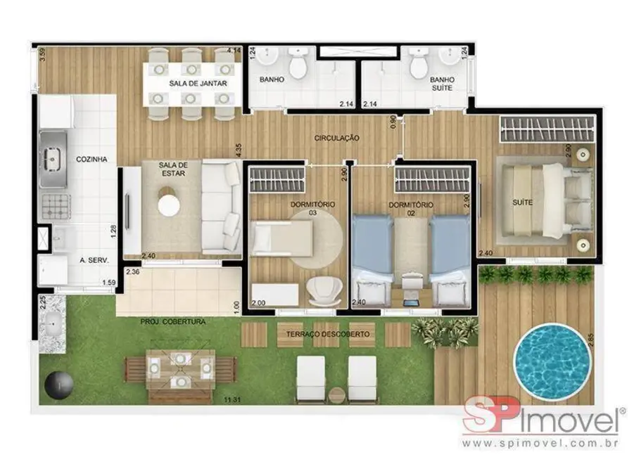 Apartamento com 3 quartos à venda, 82m2 em Parque São Vicente, Maua - SP - imagem 2 Foto 2 de Apartamento com 3 quartos à venda, 82m2 em Parque São Vicente, Maua - SP