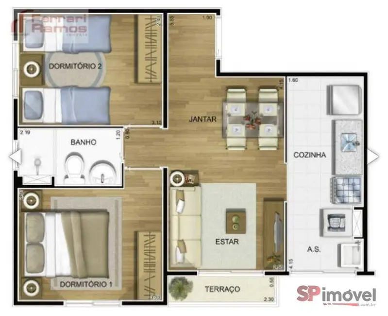 Foto 5 de Apartamento com 3 quartos à venda, 45m2 em Jardim Guilhermino, Guarulhos - SP