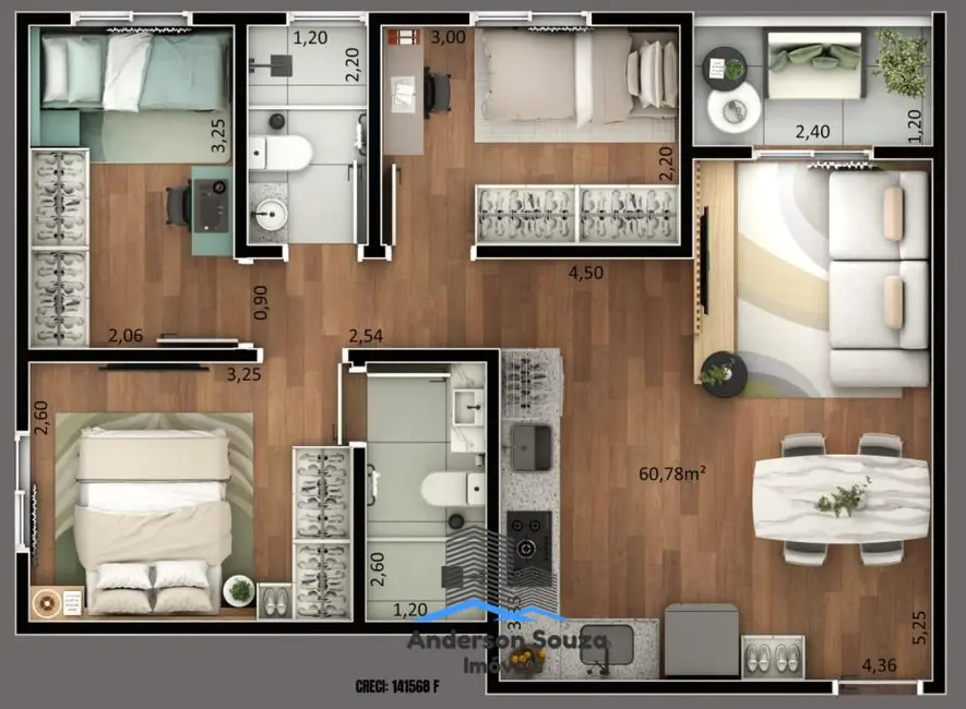 Foto 7 de Apartamento com 2 quartos à venda, 57m2 em Matriz, Maua - SP