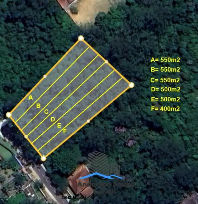 Foto 1 de Terreno / Lote à venda, 550m2 em Centro de Ouro Fino Paulista, Ribeirao Pires - SP