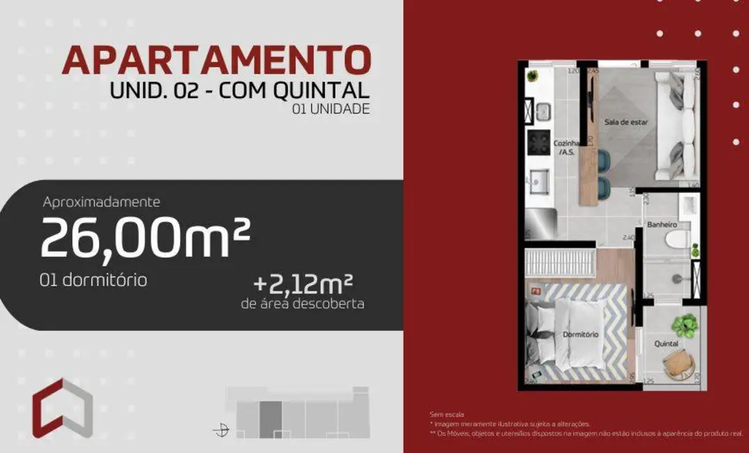 Foto 2 de Apartamento com 1 quarto à venda, 26m2 em Guaianazes, São Paulo - SP