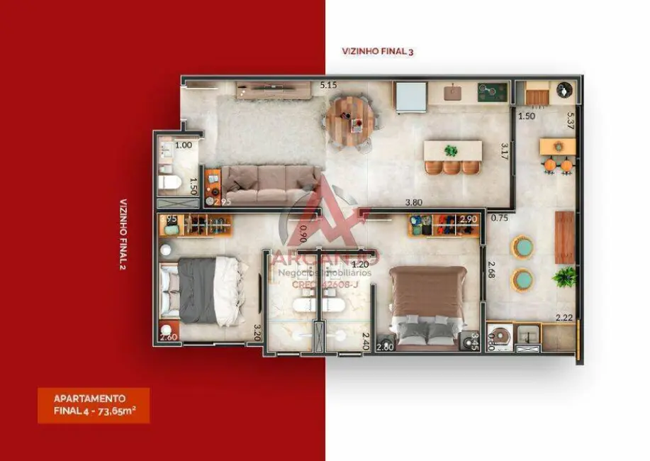 Foto 3 de Apartamento com 2 quartos à venda, 73m2 em Ubatuba - SP