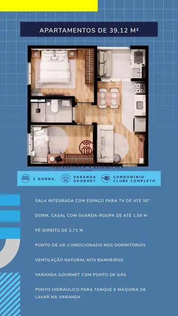 Apartamento com 2 quartos à venda, 40m2 em Campinas - SP - imagem 7 Foto 7 de Apartamento com 2 quartos à venda, 40m2 em Campinas - SP